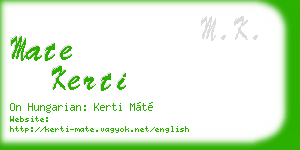 mate kerti business card